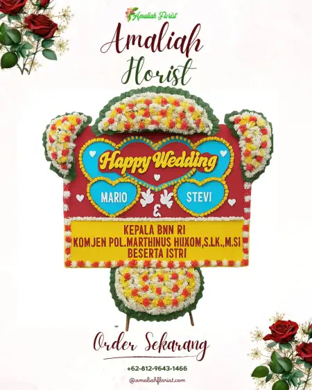 Papan Bunga Pernikahan Kemiling Permai